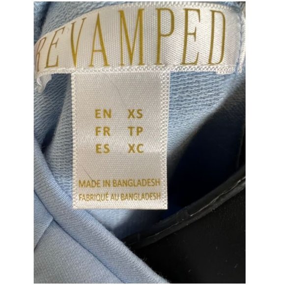 Revamped Womens 2pc Tank Top & Shorts Sleeveless Drawstring Size XS Light Blue - Picture 4 of 4